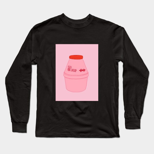 Strawberry Milk! Long Sleeve T-Shirt by Zombiefyed